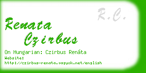 renata czirbus business card